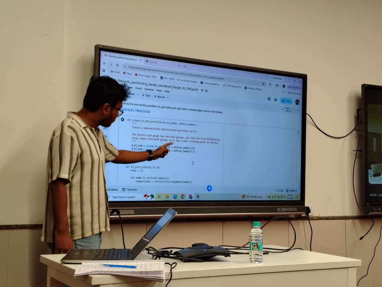 Discussing graph partitioning code during the FDP session