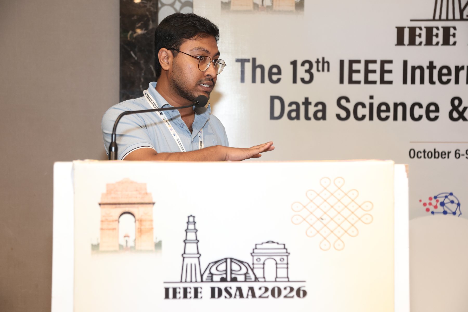 M Mohaiminul Islam presenting at the IEEE DSAA 2026 conference